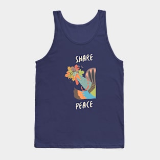 Share Peace Thanksgiving turkey gift Tank Top